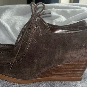 Ralph Lauren brown cute wedges booties